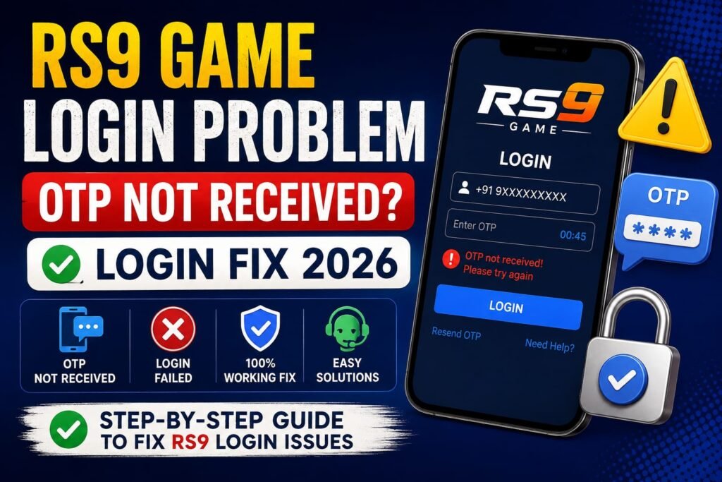 RS9 Game login problem OTP not received fix